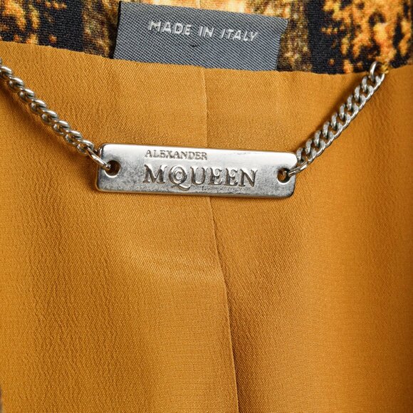 Alexander McQueen RARE Golden Yellow Flora and Fauna Blazer - Picture 4 of 12